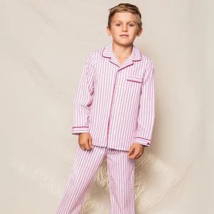 PETITE PLUME Ticking Stripe Two-Piece Pajamas